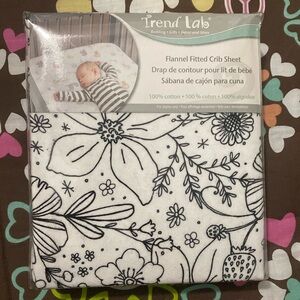 Trend Lab Flannel Fitted Crib Sheet